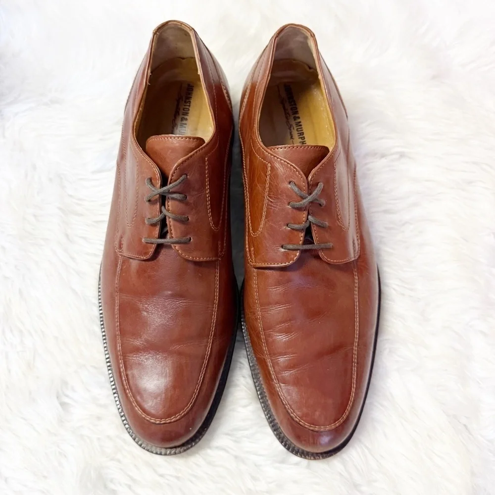 Johnston & Murphy Signature Series Leather Oxford Shoes – Men’s 10M